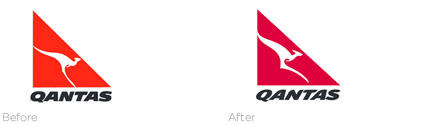 Qantas logo redesign